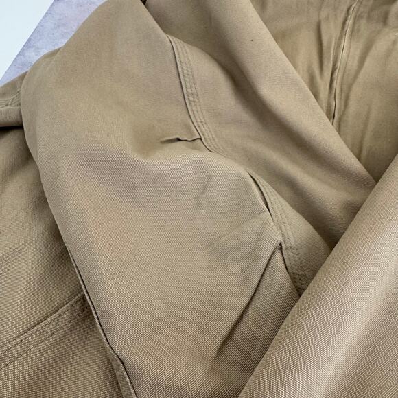 Carhartt Jacket Men;s 2XL J189 Tan Full Zip Bomber Coat Big & Tall Preowned READ - Picture 13 of 16